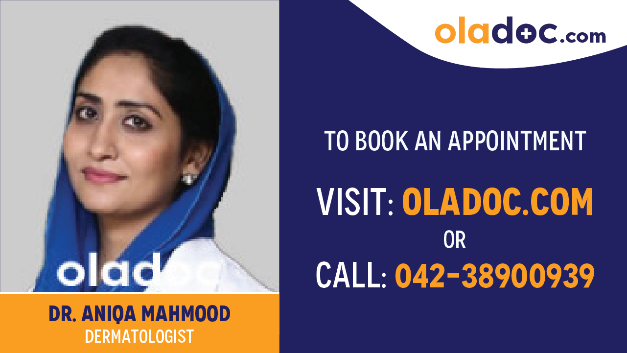 Book appointment with Dr.Aniqa Mahmood-best Dermatologist in Faisalabad